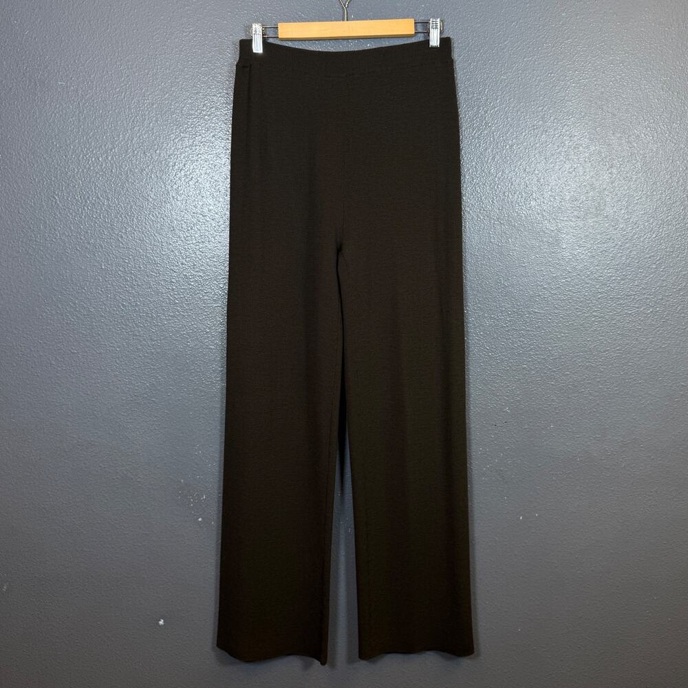 Eileen Fisher M women’s brown Washable 100% Wool Straight Leg Pants NEW